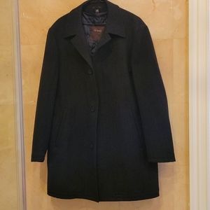 LIKE NEW MEN'S MR. RAMOS STUDIO GREY VIRGIN WOOL ITALIAN LONG DRESS COAT